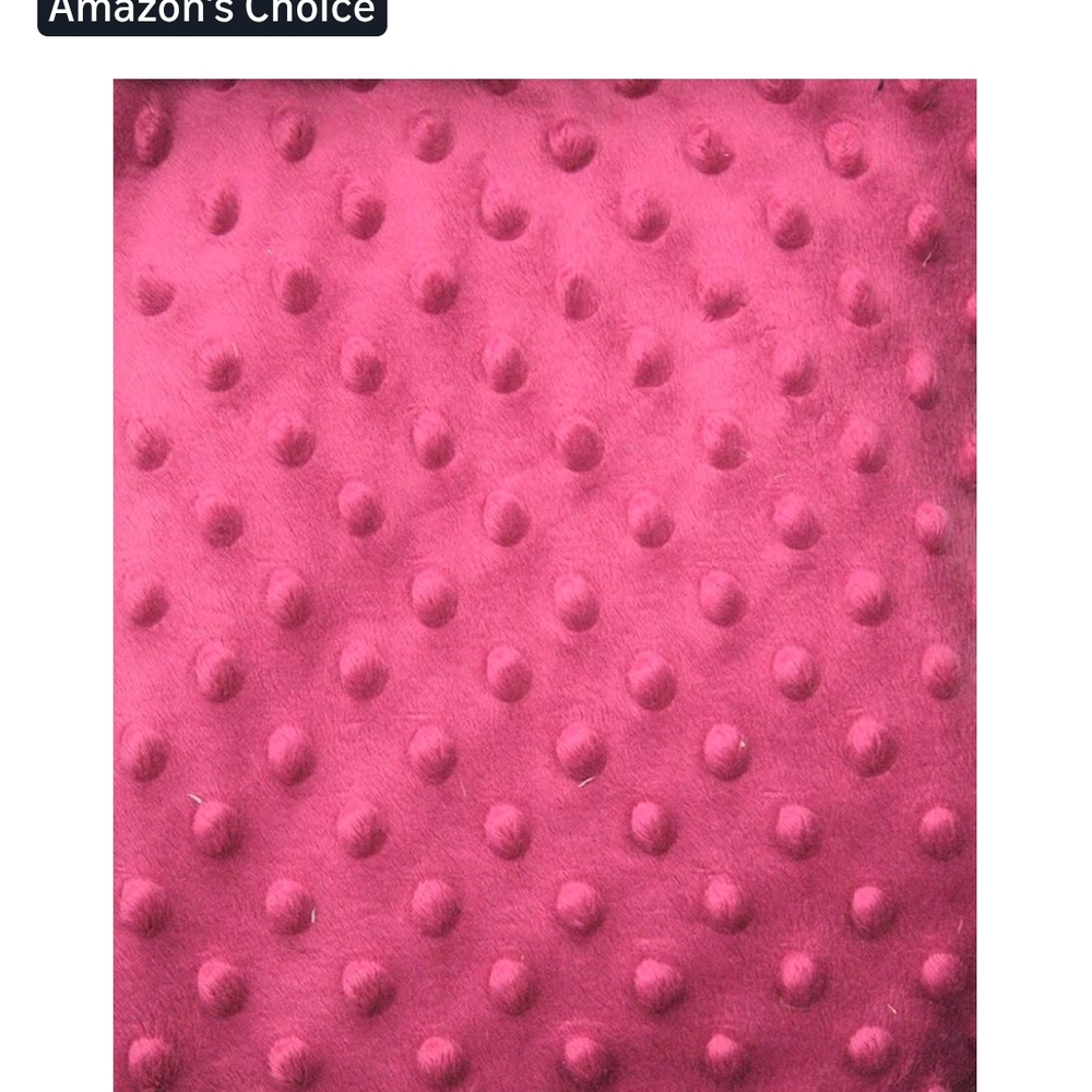 Minky MINKEE Chenille DOT Soft Fabric Cuddle  60"W SEW Craft by The Yard